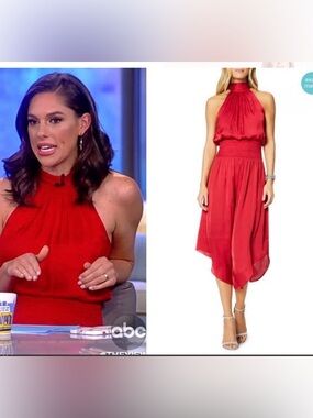 RED Ramy Brook Halter top dress